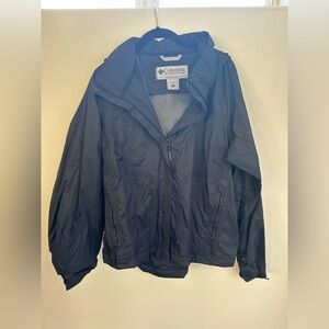 Columbia Titanium Windbreaker Rain Jacket Size L in Black